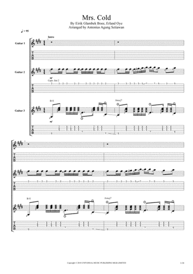 Mrs Cold (arr. Antonius Agung Setiawan)