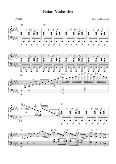 Baiao Malandro (arr. Egberto Gismonti)