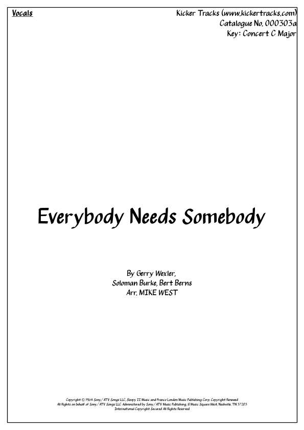 Everybody Needs Somebody To Love (arr. Michael Storeton-West)