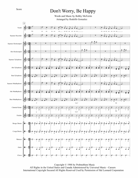 Don't Worry, Be Happy (arr. Rodolfo Gonzalez)