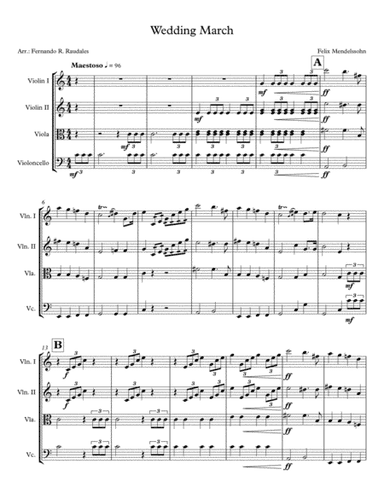 Wedding March - Felix Mendelssohn (arr. Fernando R. Raudales)