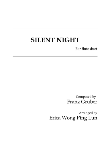Silent Night (arr. Erica Wong Ping Lun)