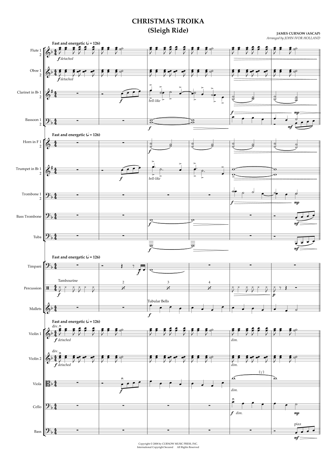 Christmas Troika (sleigh Ride) (arr. John Ivor Holland)