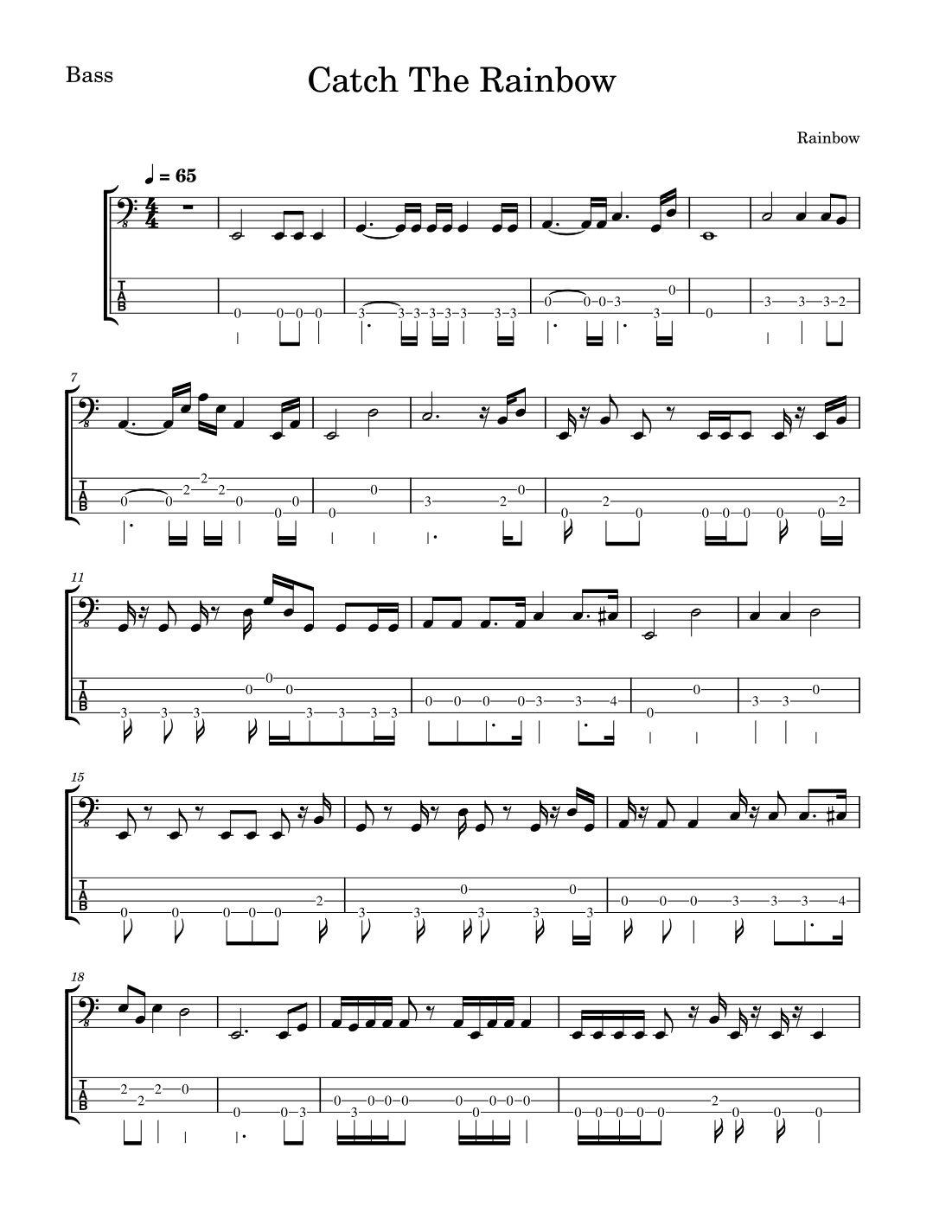 Catch The Rainbow (arr. Tracy Dean McCallum)