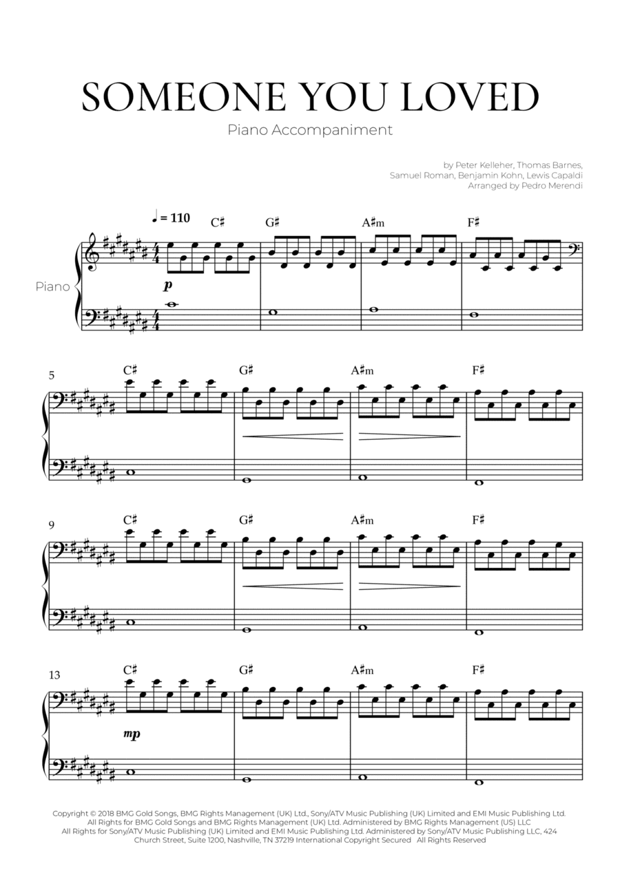 Someone You Loved (arr. Pedro Merendi)