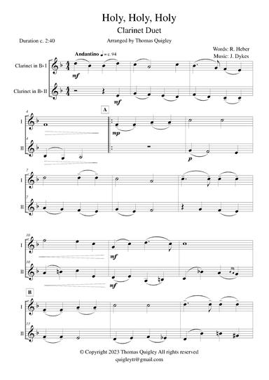Holy, Holy, Holy (arr. Thomas Quigley)
