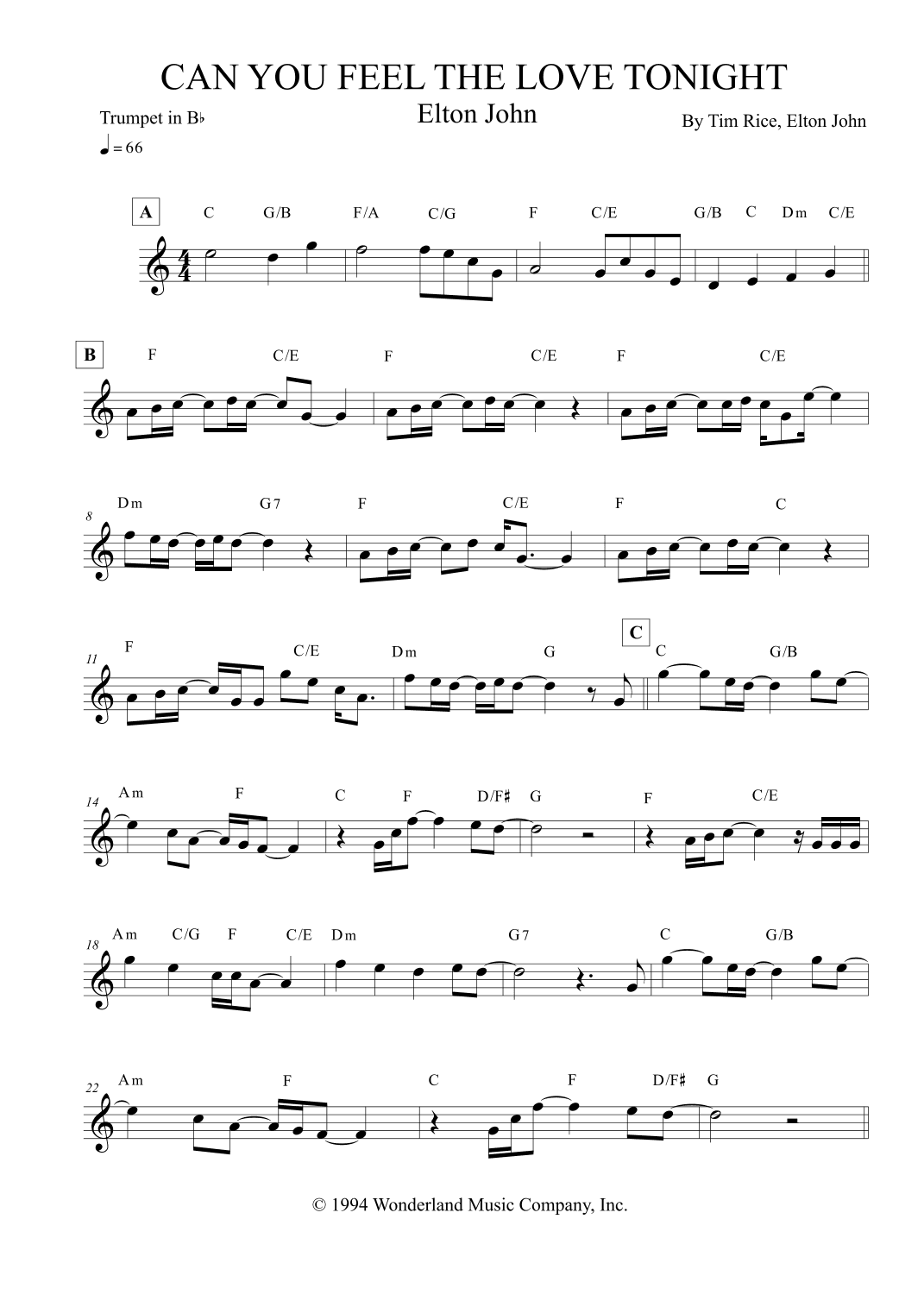 Can You Feel The Love Tonight (arr. Leo Silva)