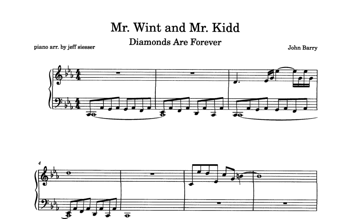 Diamonds Are Forever (cues) (arr. jeff siesser)