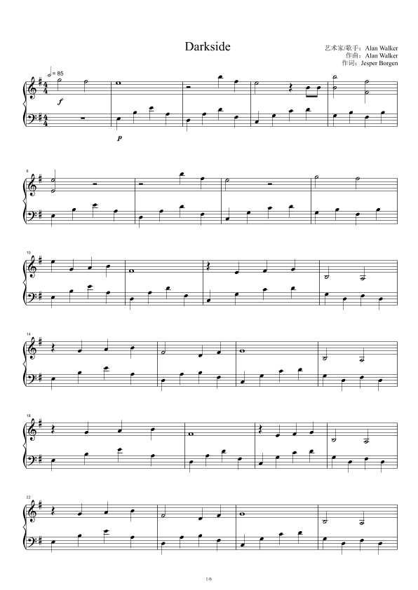 Darkside (arr. Alan Walker)