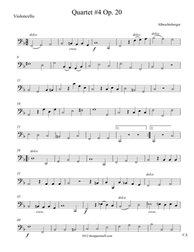 Quartet #4 Op. 20 in F Major (arr. Nick Lacanski)