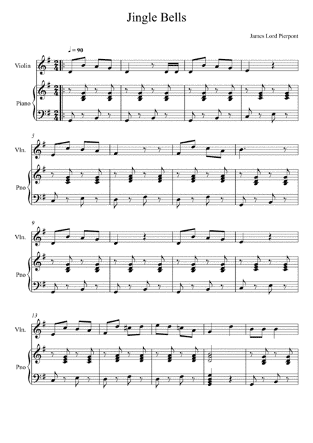 James Lord Pierpont - Jingle Bells (Violin Solo) (arr. André Laitano)