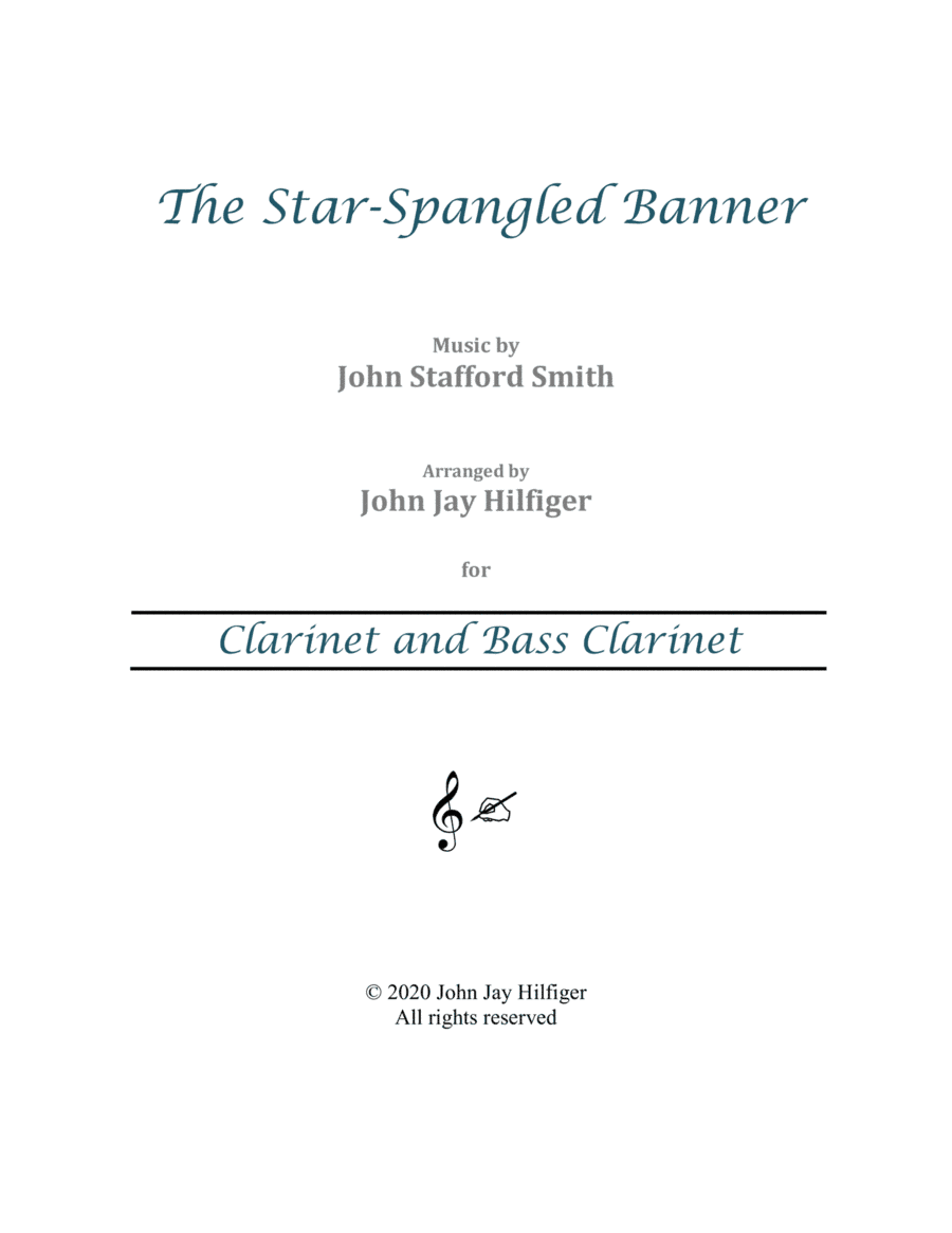 The Star-Spangled Banner for Clarinet and Bass Clarinet (arr. John Jay Hilfiger)