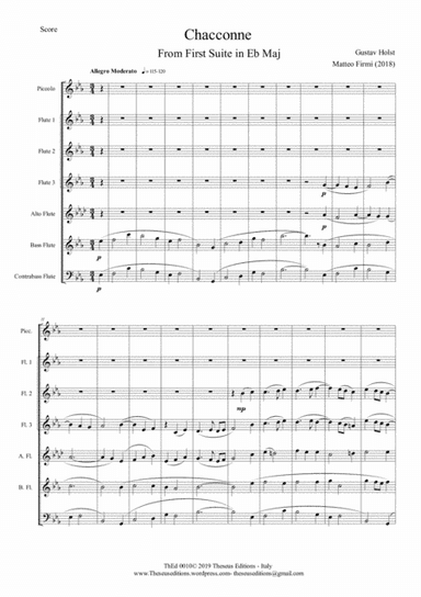 Chacconne from First suite Eb (arr. Matteo Firmi)
