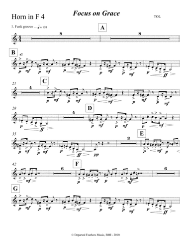 Focus on Grace ... A concerto for jazz saxophone and orchestra (2010) Horn 4