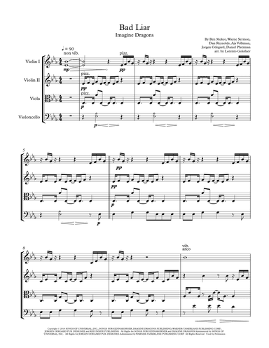 Bad Liar (arr. Lorento Golofeev)