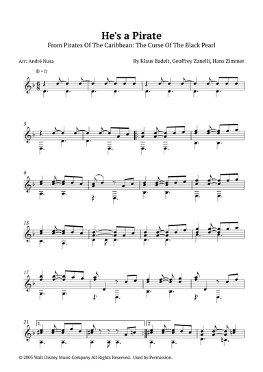 He's A Pirate (arr. André Nusa)