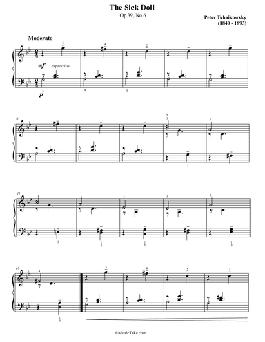 Tchaikovsky  The Sick Doll Op.39 No.6 (arr. Ben Choupak)