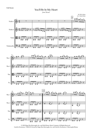You'll Be In My Heart (arr. Fabio Britto)