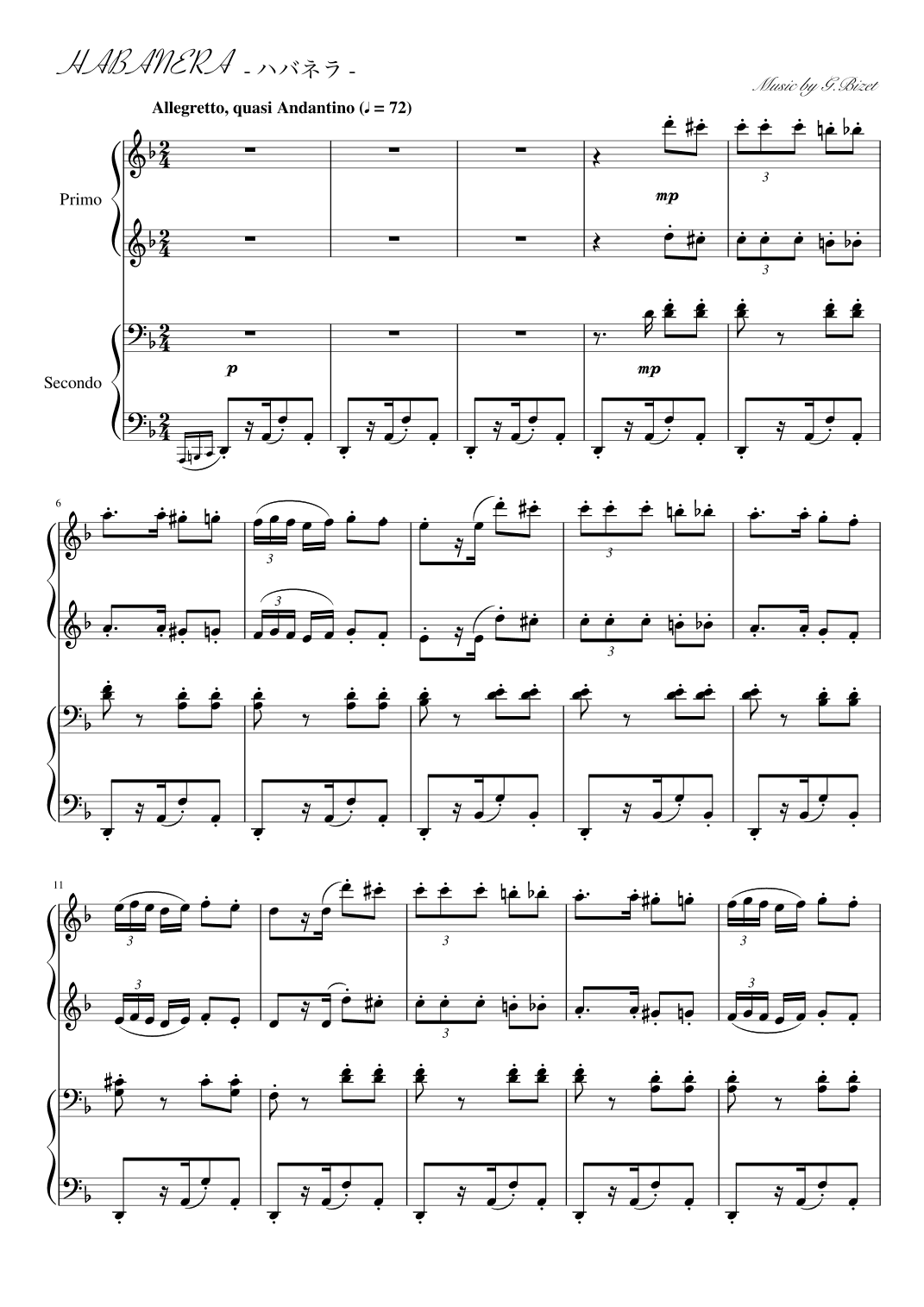 Habanera (arr. pfkaori)