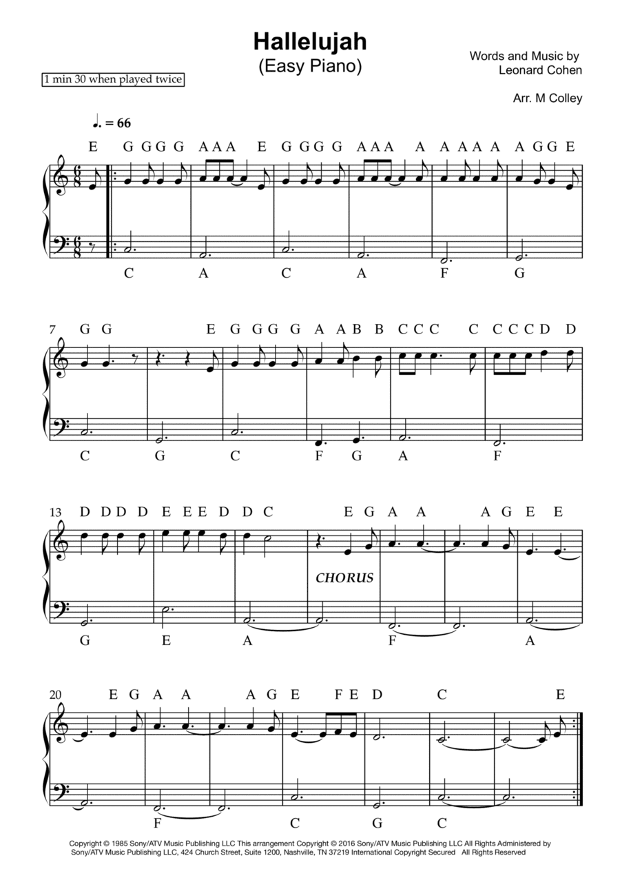 Hallelujah (arr. M Colley)