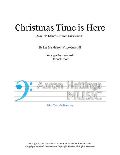 Christmas Time Is Here (arr. Steve Ash)