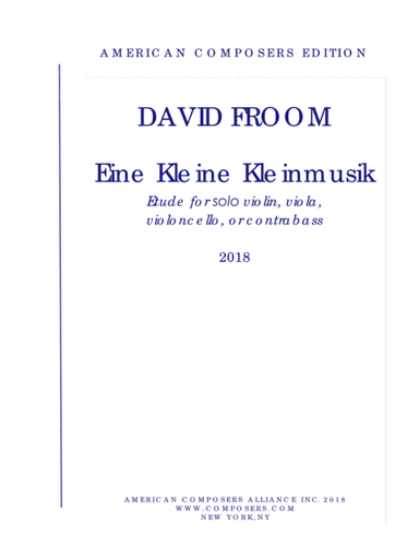 [Froom] Eine Kleine Kleinmusik