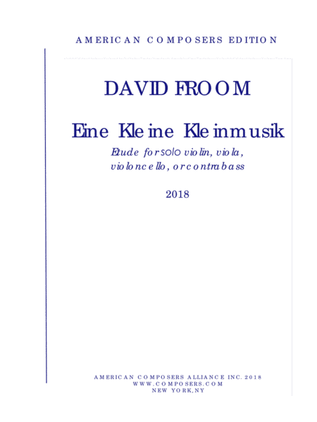 [Froom] Eine Kleine Kleinmusik