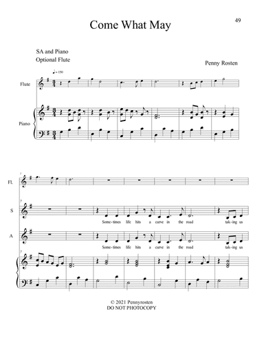 Come What May - two part treble voices