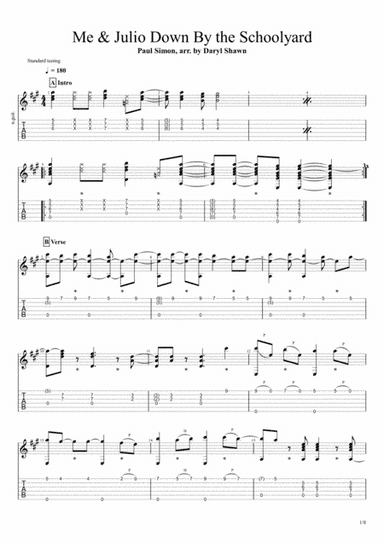Me And Julio Down By The Schoolyard (arr. Daryl Shawn)