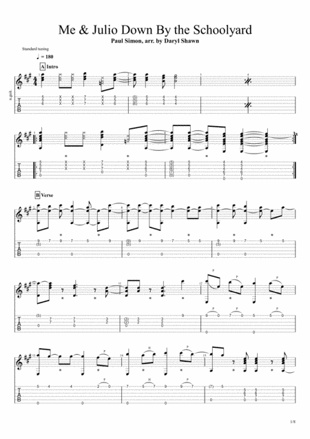 Me And Julio Down By The Schoolyard (arr. Daryl Shawn)