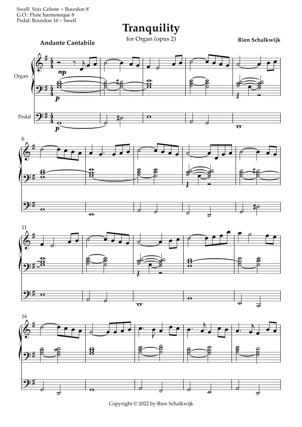 Tranquility, Opus 2