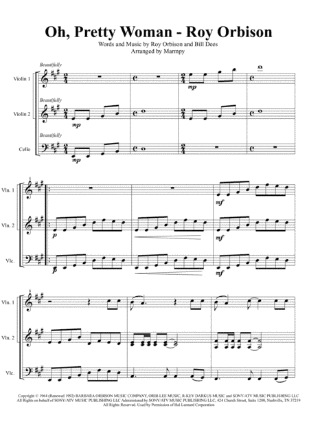 Oh, Pretty Woman (arr. Marmpy)