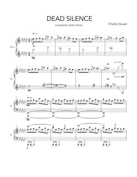 Dead Silence (arr. Jordan Tolman)