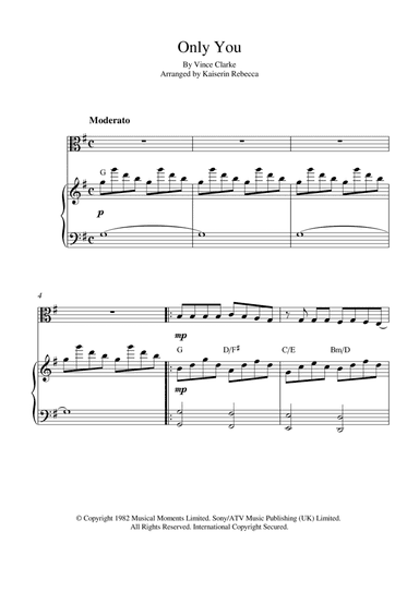 Only You (arr. Kaiserin Rebecca)