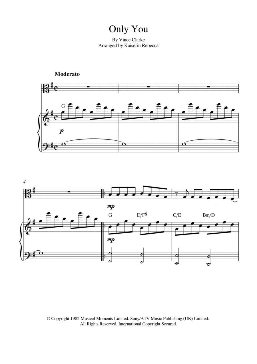 Only You (arr. Kaiserin Rebecca)