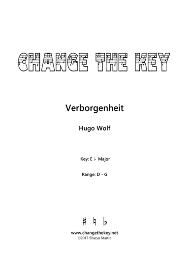 Verborgenheit - Eb Major (arr. Change the Key)