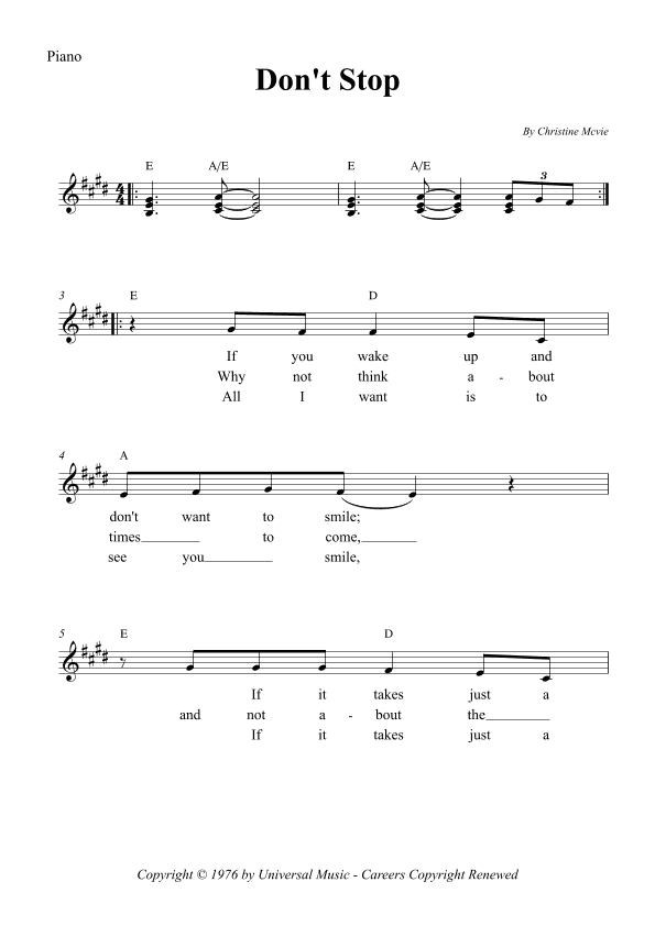 Don't Stop (arr. Wesley S. SIlva)