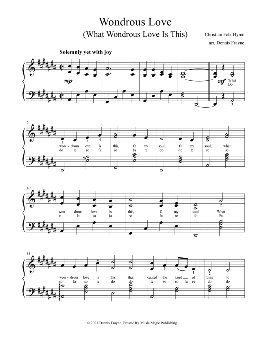 Wondrous Love (What Wondrous Love Is This) (arr. Dennis Frayne)