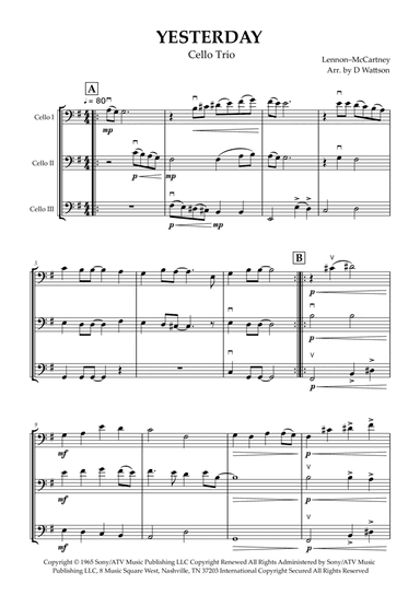 Yesterday (arr. Douglas Wattson)