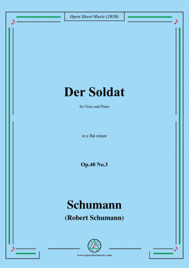 Schumann-Der Soldat Op.40 No.3,in e flat minor (arr. MSM)