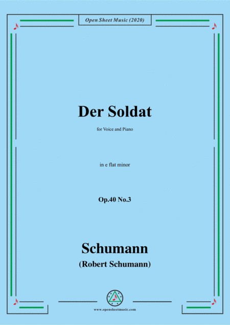 Schumann-Der Soldat Op.40 No.3,in e flat minor (arr. MSM)