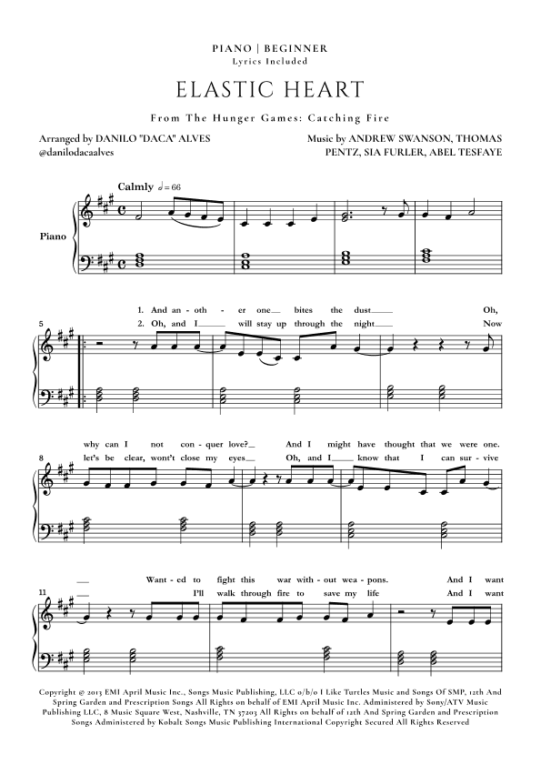 Elastic Heart (arr. Danilo "Daca" Alves)