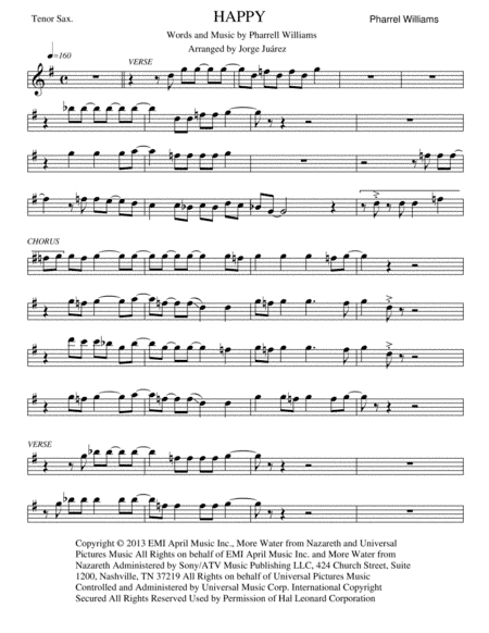 Happy (arr. Jorge Juárez)