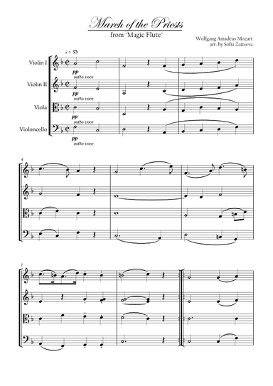 March of the Priests from the Magic Flute (arr. Sofia Zaitseva)