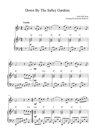 Down By The Salley Gardens (arr. Kaiserin Rebecca)