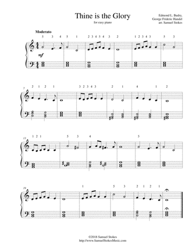 Thine is the Glory - for easy piano (arr. Samuel Stokes)