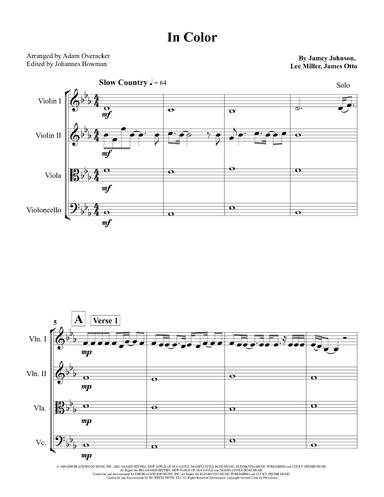 In Color (arr. Adam Overacker for String Love)