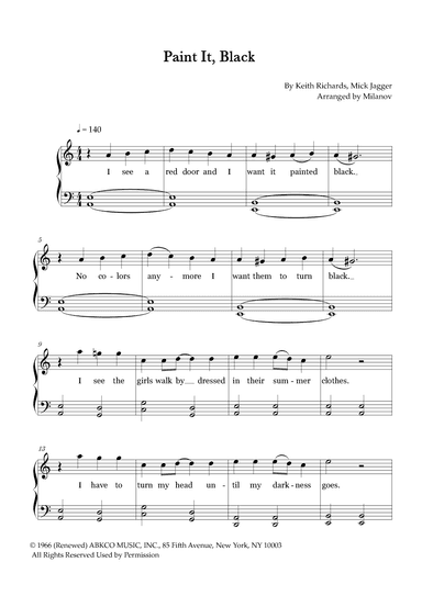 Paint It, Black (arr. Milanov)
