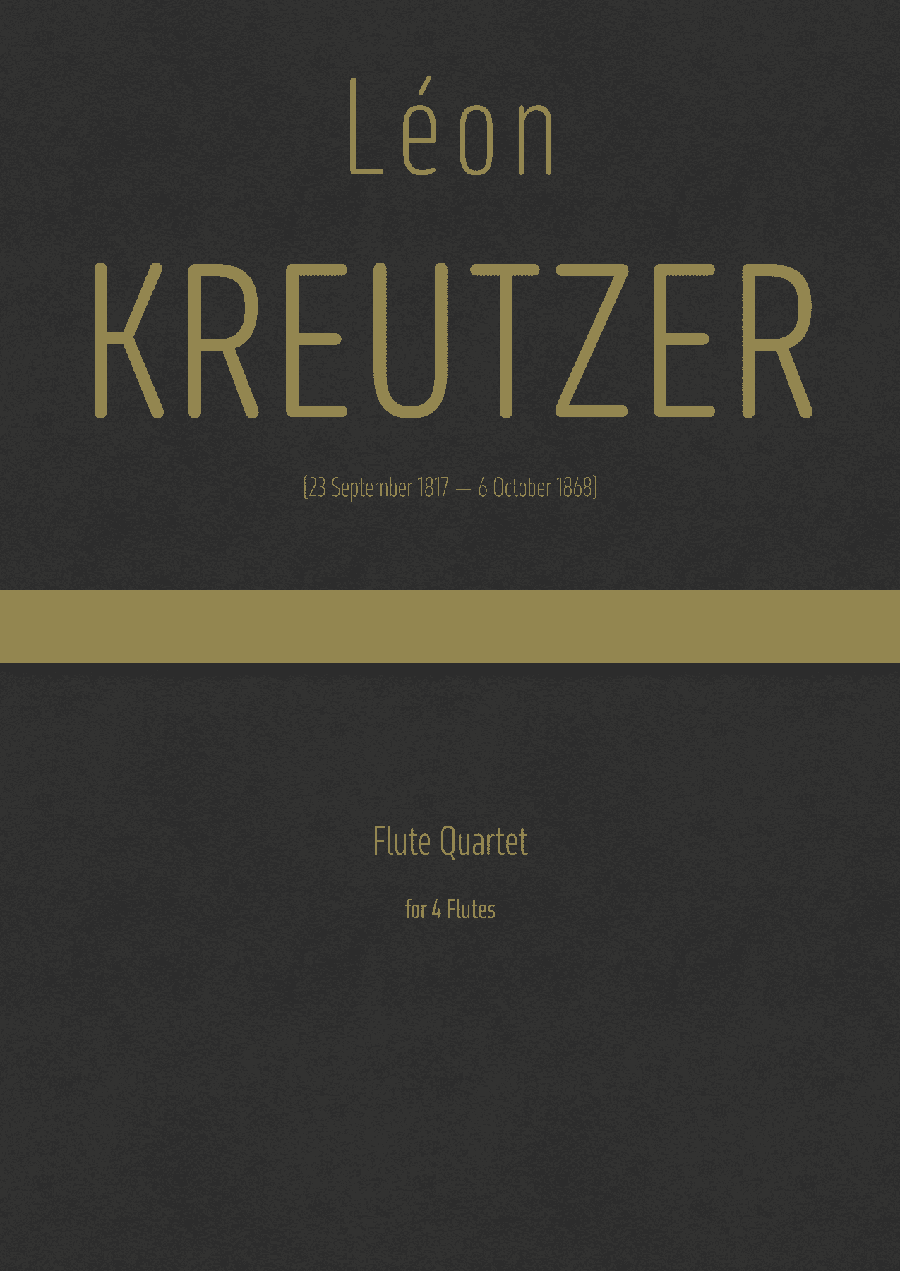 Kreutzer - Flute Quartet in D major, for 4 flutes (arr. J.G. Cucó Barber)