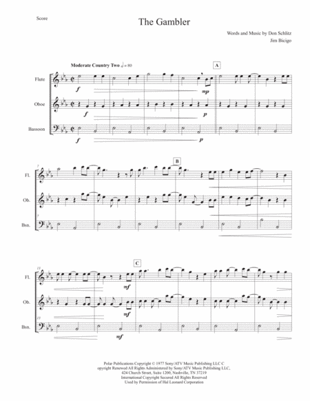 The Gambler (arr. Jim Bicigo)
